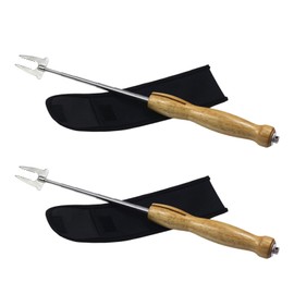 Set of 2 Telescopic Marshmallow Barbecue Skewers, Barbecue Fork Skewers, Extendable, Barbecue Skewers, Campfire, Marshmallow Skewers, Extendable 81 cm Lan-ge, Barbecue Cutlery Set for Camping Grill