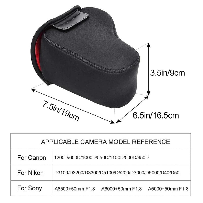 Neoprene Soft Plush Camera Lens Case for Nikon Canon Sony