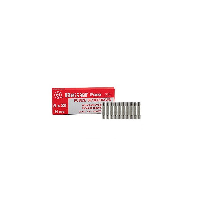 Pack of 10 Ceramic Fuses 3.15 A Quick 5 x