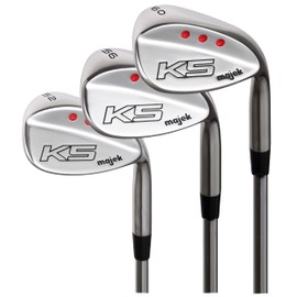 Majek Golf Senior Men's Complete Wedge Set: 52° Gap Wedge (GW), 56° Sand Wedge (SW), 60° Lob Wedge (LW) Right Handed Senior Flex Steel Shaft