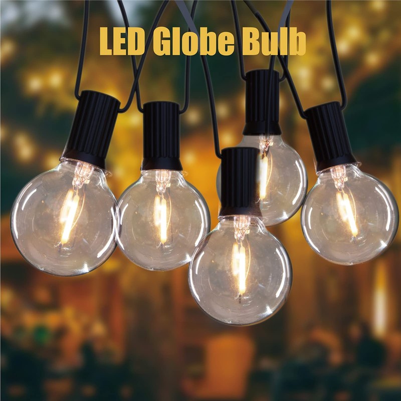 ECOVANIA G40 LED String Light Bulbs,1.57 Inch Plastic LED Globe