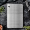 Piuluvor® Titan Schneidebrett, S316 Schneidebrett Edelstahl Cutting Board Doppelseitiges Lebensmittel