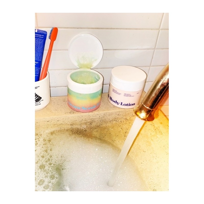 [Set of 2] Pink Body Lotion + Unicorn Scrub &