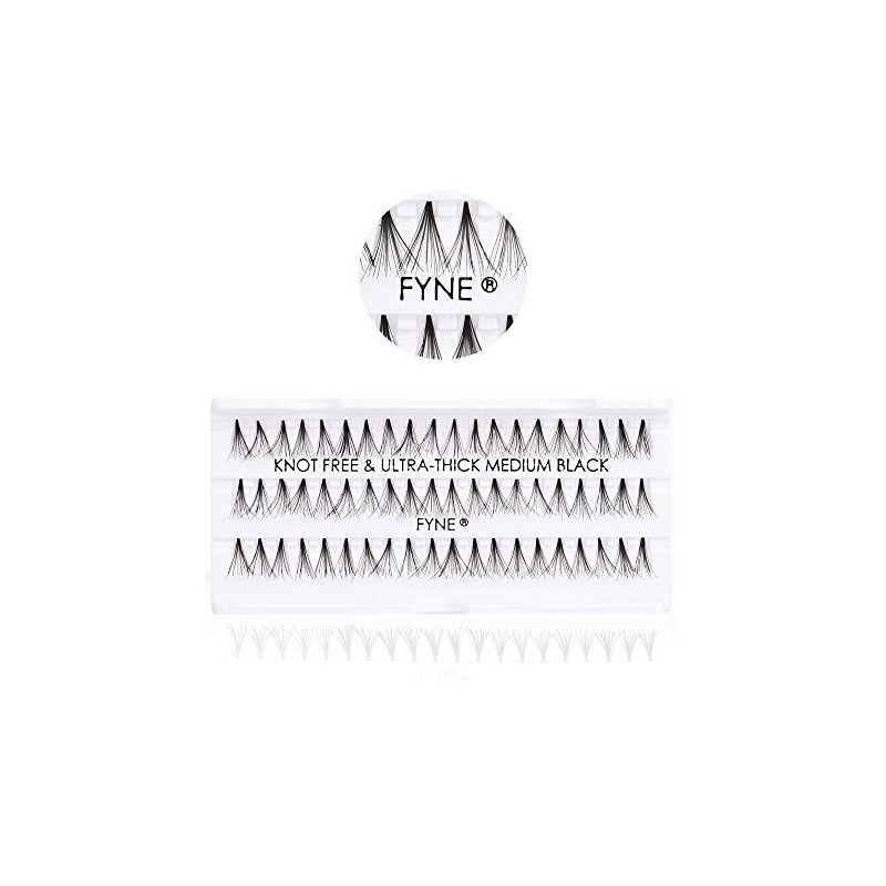 FYNE KNOT FREE Individual Eyelashes - 240 Pcs, 10mm Medium