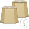 Rectangle Cut Corner Lamp Shades Set of 2, 10.5" x