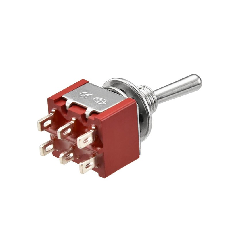 Heschen Miniature Toggle Switch MTS-202 ON-ON DPDT 6 Pin 2A