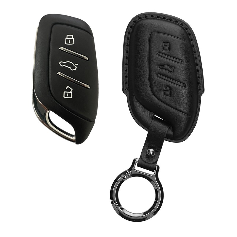 kwmobile Leather Key Cover Compatible with MG 3-Button ZS MG4