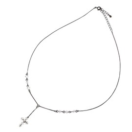 Jewelry Shop M Solovan Element Swallow Cross x Black Elegant Chain Y-Shaped Necklace n0052