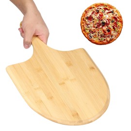 2 Pack Pizza Peel 12 Inch, Natural Bamboo Pizza Spatula Wooden Pizza Spatula Paddle Board for Home Pizza Cutting，Cheese, Bread,Fruit,Vegetable Oragaznie (2)