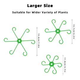 Upgrated Larger Size Plant Supports for Indoor Plants, DIY Design Plant Stand Indoor, Monstera Plant Support, Sturdy Moss Pole Monstera Plant Support, Stable Plant Stem Support (3, Green)