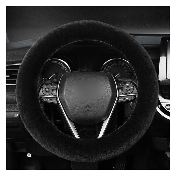 Kewucn Fuzzy Car Steering Wheel Cover, Fluffy Soft Fur Wheel