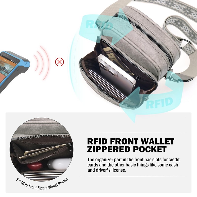 MUIIKOLA Small Crossbody Phone Bag,Women's RFID Blocking Large Capacity Phonebag,