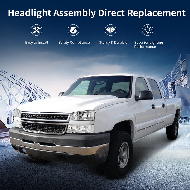 AUTOSAVER88 Headlight Assembly Compatible with 2003 2004 2005 2006 Chevy
