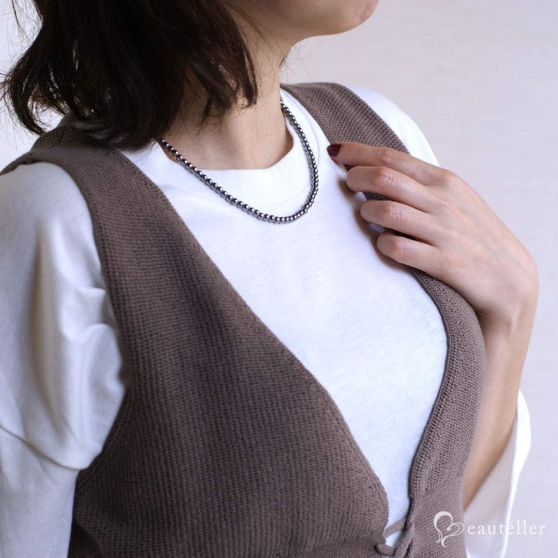 Beautéller Terahertz Necklace, 0.2 inch (4 mm), Neck Circumference Approx.