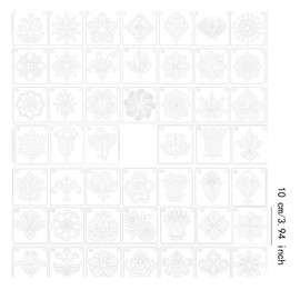 Dickly 48 Pieces Mandala Stencils Stencils for Painting, Mandala Templates, Painting Templates for Wall Fabrics