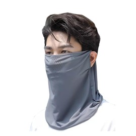 SATPULOT Men's Cooling Face Cover, Neck Guard, Over the Ear, UV Protection, UPF 50+, Sun Protection, Sweat Absorbent, Quick Drying, Windproof, Dust Protection, Cool to Touch, Easy to Breathe, Sports,