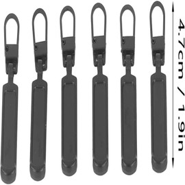 6 Pcs Zipper Pull Replacement, Durable Metal Zip Puller Replacement Tabs, Removable Zipper Pulls for Bags, Clothes, Jeans, Suitcases & Luggage, Easy to Install & Practical Design