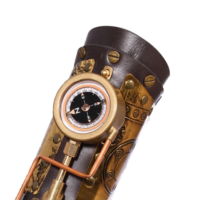 harayaa Steampunk Arm Cuff Wrist Guard with Compass Armour Gear