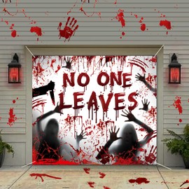 Halloween Party Decorations - 7 x 8 Ft Scary Garage Door Cover | Haunted Banner for Fright Nights, Spooky Decor, Perfect for Parties and Great Gift Idea