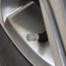 X AUTOHAUX 8pcs Grey Tire Stem Valve Caps Wheel Valve Covers for Car