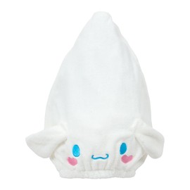 Sanrio 067598 Face Cap Towel, Cinnamo Roll, Body: 85% Polyester, 15% Nylon, Ribbon, Face, Filling: 100% Polyester, One Size Fits Most Adults