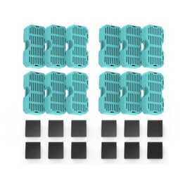 Vekonn Cat Water Fountain Filters Replacement for 2.2L Stainless Steel Fountains, Replacement Filters Pack of 12+12 (PS06)