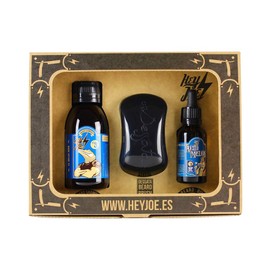 HEY JOE! - Bearded Survival Kit No. 3 | Beard Set for Men Care - Oil, Shampoo and Beard Brush
