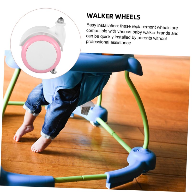 Kisangel 2pcs Replacement Walker Wheels No Noise Caster Wheels with