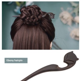 Wooden Hair Pins Vintage Hair Stick Updo Traditional Chignon Needle Low Bun Hairstyles Hair Accessories for Women Fox Style