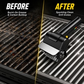 Electric BBQ Grill Brush for Outdoor Cleaning – Rechargeable Stainless Steel Scrubber for Grill Grates