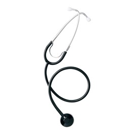 As One 7-8434-01 Navis Basic Nurse Scope Stethoscope, Outer Spring, Single, Black