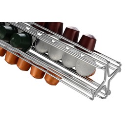 Wrobic Capsule Holder Capsule Stand Rotating Straight Holder for 40 Nespresso Coffee Capsules, Silver (Nespresso-40)