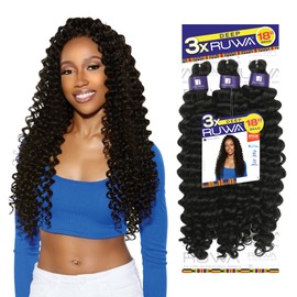 Sensationnel Ruwa prestretched braiding hair - 3x deep 18 inch water repellent kanekalon fast dry synthetic sports itch free (1 pack, 613 BLONDE)