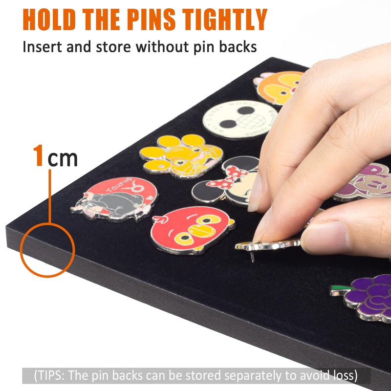 Enamel Pin Display Frame, 11x11 Shadow Box for Wall and
