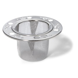 Tea strainer for loose tea made of stainless steel, tea strainer for the cup - sun, moon and stars motif - approx. 55 mm from Quertee