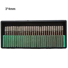 15 Pcs / 30 Pcs Diamond Drill Bits, 1-8 mm Cylindrical Flat Diamond Burr Bits Rotary Tool for DIY Grinding, Polishing, Abrasiving