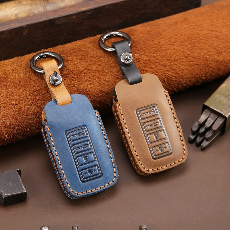 ontto Leather Key Fob Cover Keyring for Lexus IS200t IS250