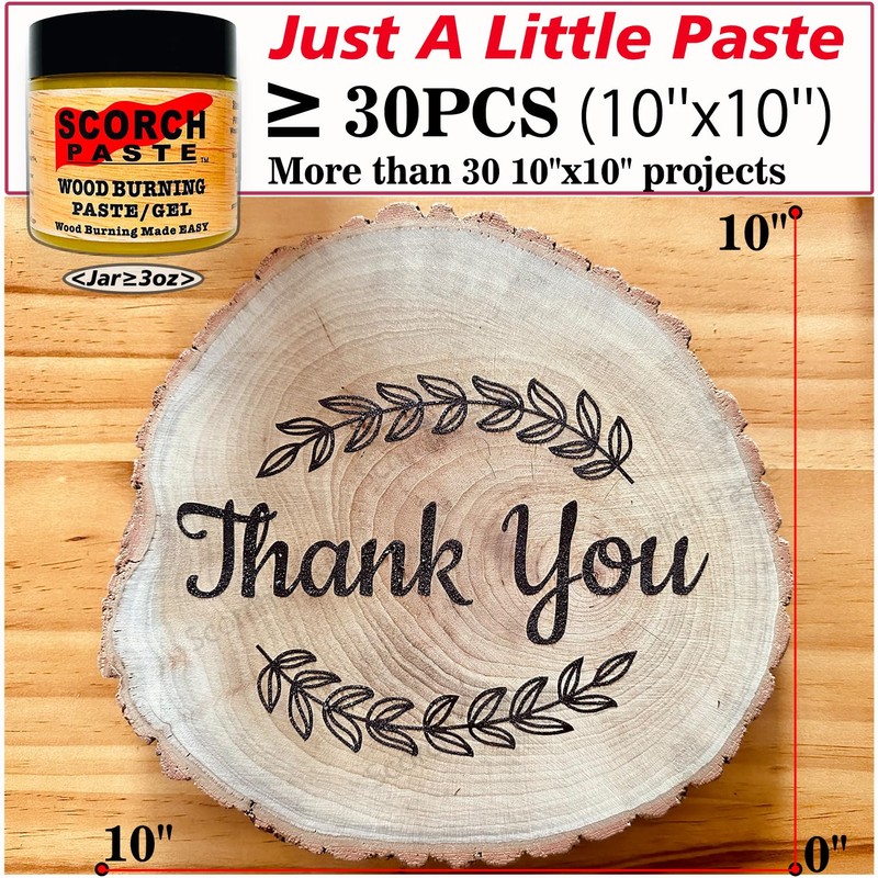 Scorch Paste - Wood Burning Paste, Wood Burning Gel for