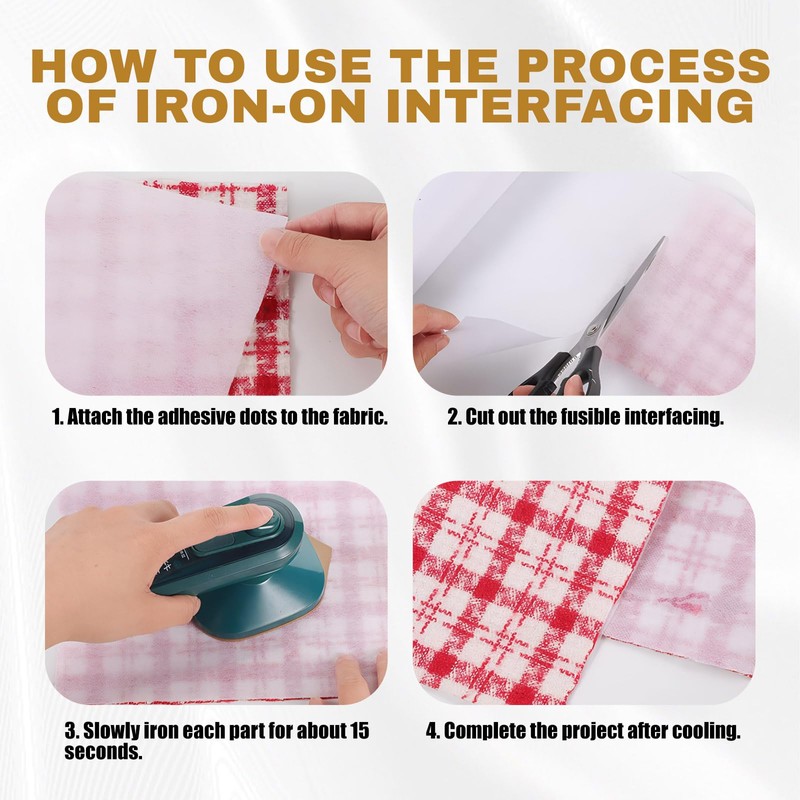 4 Meters Fusible Interfacing for Sewing Iron on Interfacing Medium