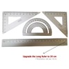 4 Pack Tools Steel Student Rulers Set Math Geometry Tool