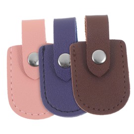 Baluue 3pcs Cuticle Nipper Cover Pu Sleeve for Nail Tool Storage Bag for Grooming Scissors