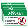 Please Do Not Dispose Poop Bags in This Trash Bin