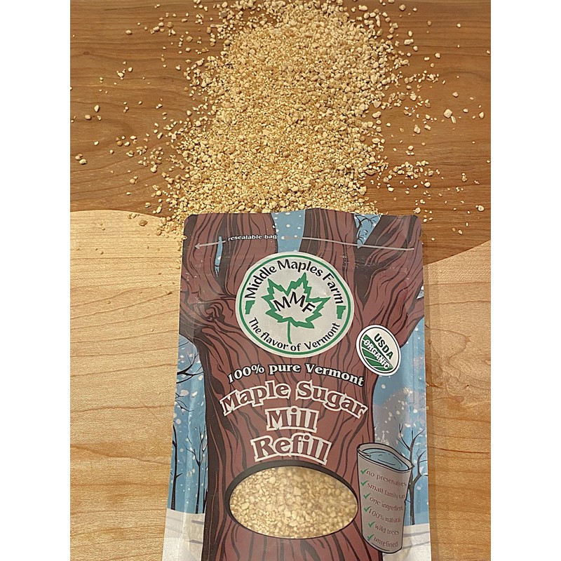 Vermont Pure Organic Coarse Maple Sugar Chunks, Product of USA,
