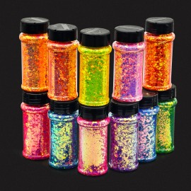 Professional Chunky Glitter Set  Ultra Sparkle Hexagon Glitter Mix for Tumbler Bulk Wholesale Suppliercolor: Set17-12mix colors/Super Glitter