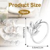 Napkin Rings,12 PCS Silver Napkin Rings Set,Table Decoration Napkins Rings,Table