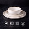 AmorArc Ceramic Dinnerware Sets, Wavy Rim Stoneware Plates and Bowls