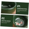 COLLBATH 1 Set Dark Green Wedding Ice Crack Teacups Unique
