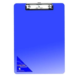 SECO Plastic Translucent A4 Clipboard - Blue, SE-C1102-BU