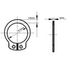 10mm External Circlips Retaining Rings Snap CirClip Phosphated (Pack of