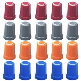 20pcs Colors 6mm Diameter Shaft/D Axis Potentiometer Control Knobs for Electric Guitar Volume Tone Knobs (4 Colors - D Axis)